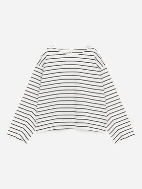 ARKET NWOT Breton Stripe Long Sleeve Cotton Top Black White L